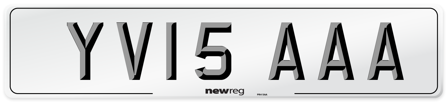 YV15 AAA Number Plate from New Reg